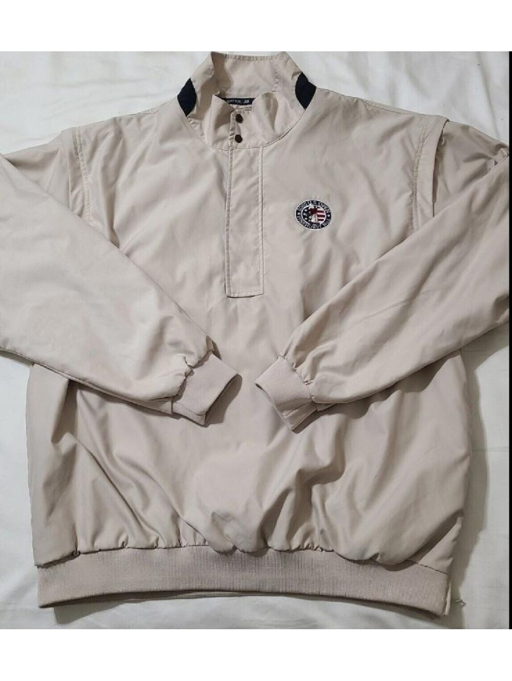 Vtg 105th US Open Pinehurst 1/4 Zip Jacket Mens Sz XL Tan Ahead Golf Windbreaker